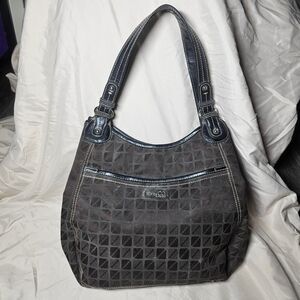 Vintage nine & co blocked patterned shoulder bag